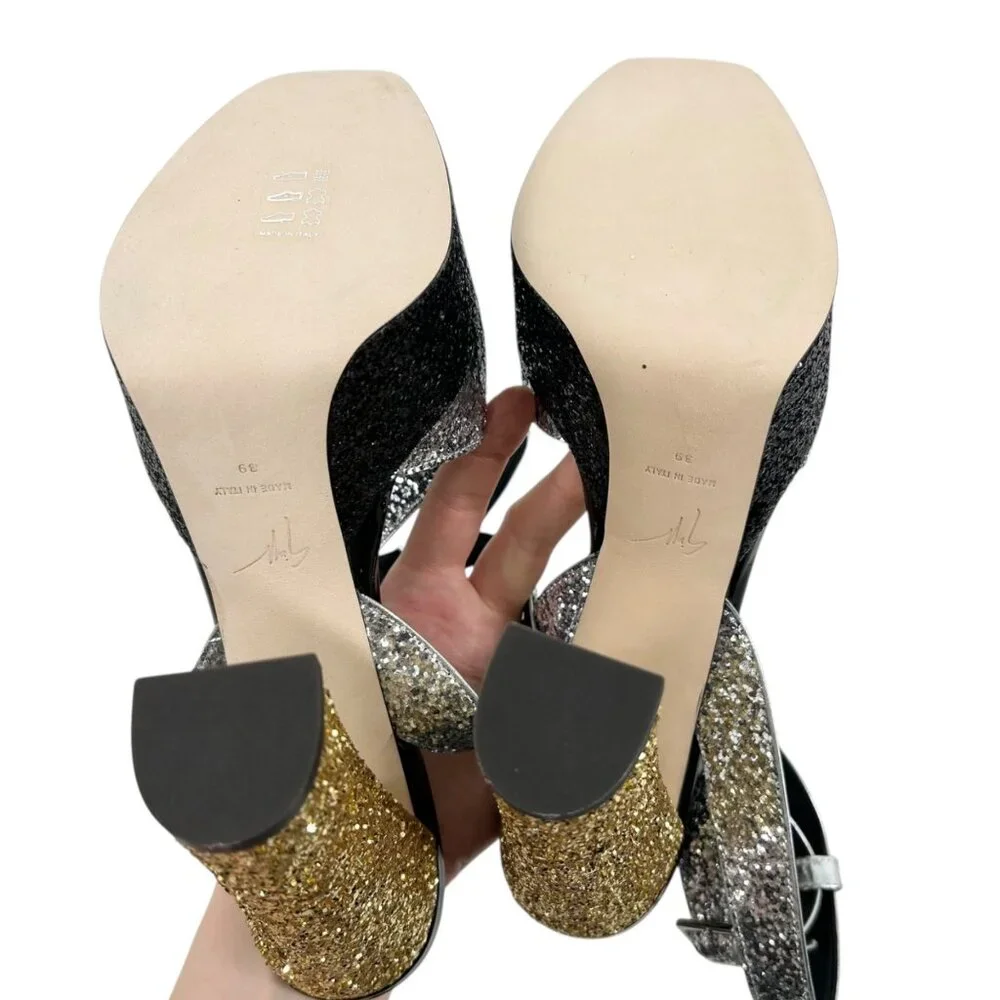 NWOB Giuseppe Zanotti Betty Glitter Embellished Platform Heels